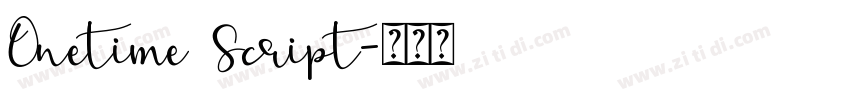 Onetime Script字体转换